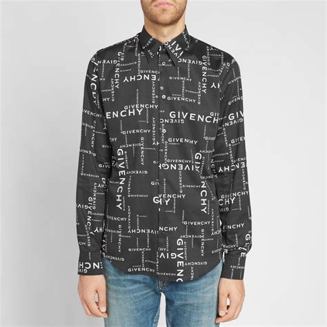 givenchy crossword print|Givenchy Crossword Print Shirt Black & White .